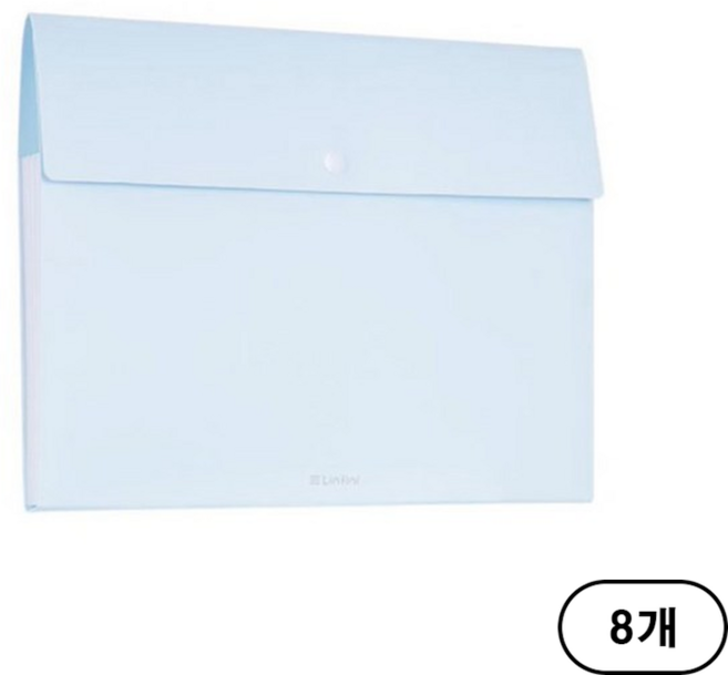 델리 심플 도큐먼트 파일백 5분류 72455, 파스텔블루 (Blue), 8개