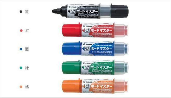 百樂 pilot WMBM-18BM 可換卡水白板筆-粗字, 1個, 黑