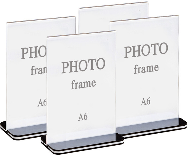 디모어 아크릴 테이블 스탠드 광고 메뉴 안내판 액자, 4개