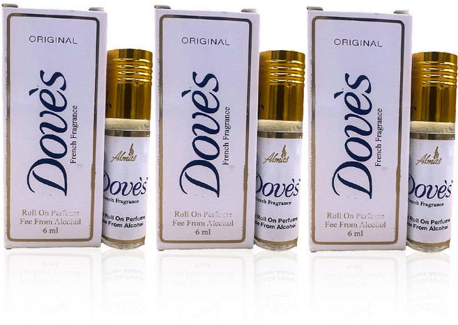 알마스 도브 '스 롤 온 퍼퓸 향수 6ml, 3개
