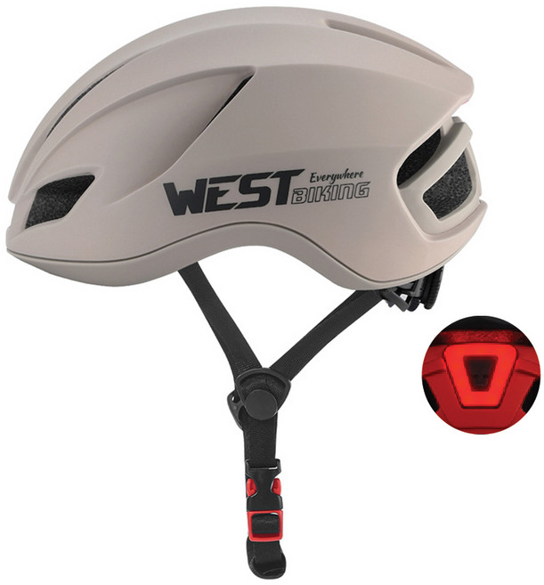 시그니처베이지 자전거 킥보드 초경량 후미등 헬멧 YPZ439, 라이트 브라운, 1개