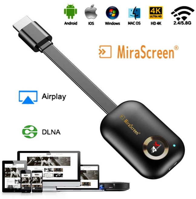 4k uhd ezmira wireless hdmi receiver mirascreen 5g wifi display dongle miracast airplay cast android