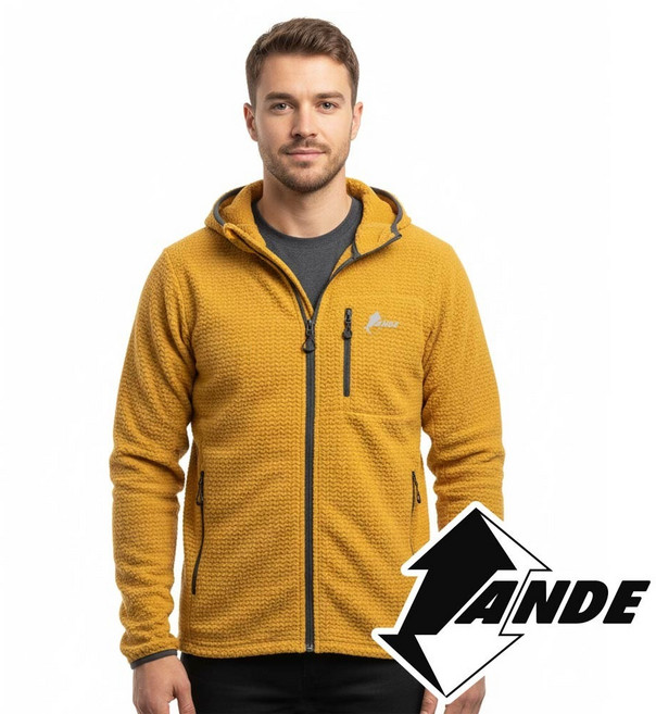 ANDE 男保暖刷毛外套 金黃 M31055