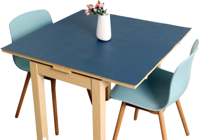 더퍼 가죽 식탁보 방수 양면 테이블보 유리대용 예쁜식탁보, 사각85X75, 네이비/머스타드, 1장