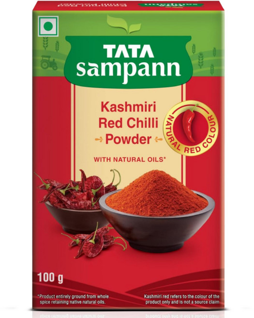Tata Sampann Tata Sampann Kashmiri Red Chilli Powder with Natural Oils 100g, 1개