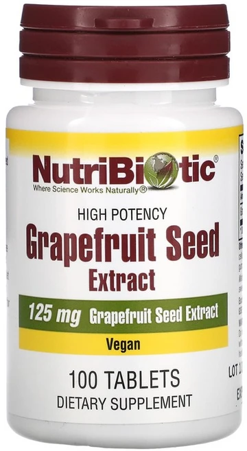 Nutribiotic 그레이프프루트 시드 추출물 125mg 타블렛, 100정, 1개 - 쿠팡