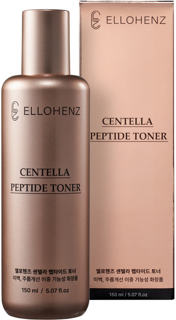 ELLOHENZ CENTELLA PEPTIDE TONER 엘로헨즈 진정 초고보습 탄력 각질 멀티 센텔라 펩타이드 토너 150ml, 1개