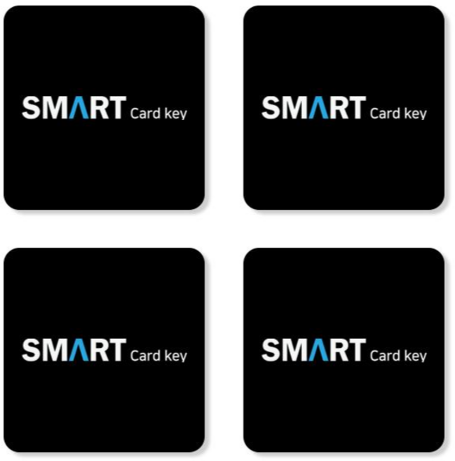 모든 브랜드 호환 스마트 카드키, 부착형(블랙), 4개
