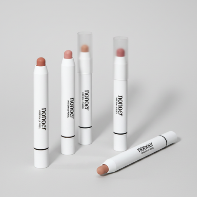 노노어 오버 듀 립펜슬, 002호_스웨이드 로지브라운, 1개