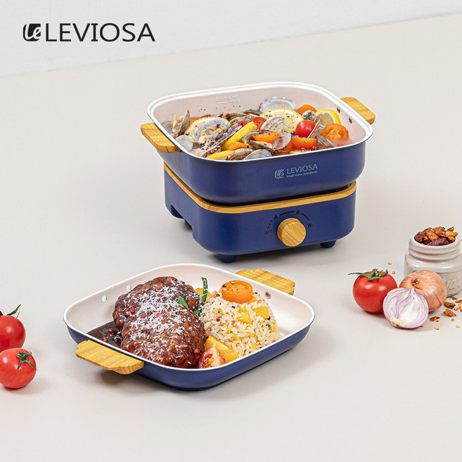 레비오사 2in1 접이식 전골 그릴, 레비오사 폴딩 전골그릴 LE-2W15IV