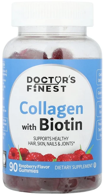 아이허브 Doctors Finest (닥터스 파이니스트) 콜라겐 & 비오틴 라즈베리 구미젤리 90개, DFN61224, 1개, 90정 - 쿠팡