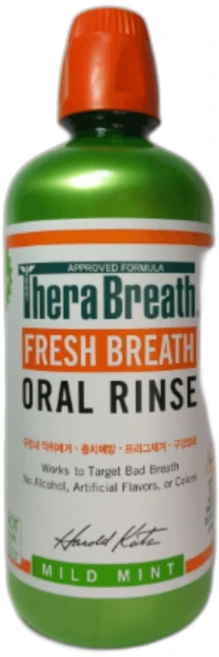 테라브레스 오랄린스 구강청결제 마일드민트, 1개, 473ml - 쿠팡