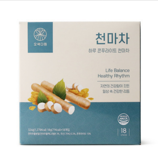 오색다원 하루콘푸라이트 천마차, 15개, 18개입, 18g