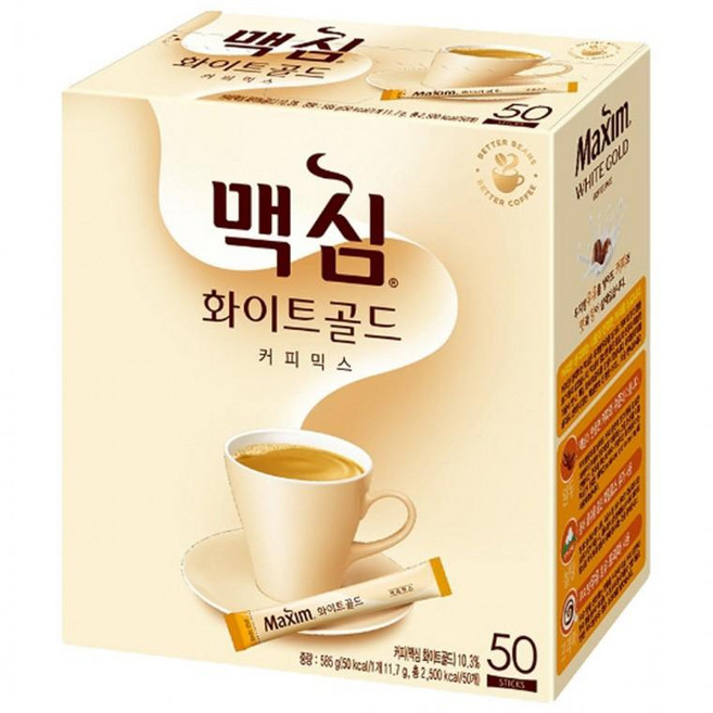 맥심 화이트골드 커피믹스 50T, 본상품, 11.7g