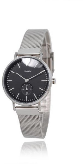 로이드 엘메이트 심플 다이얼 블랙실버 메쉬시계 LL2M19304MBS