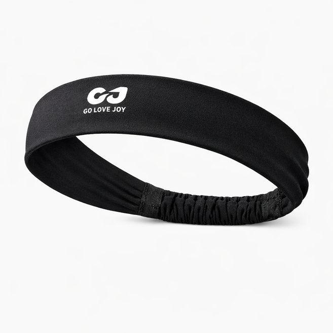 러닝 테니스 요가 스포츠 헤어밴드, 블랙, 1개