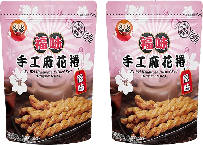 福味 手工麻花捲 原味, 200g, 2包