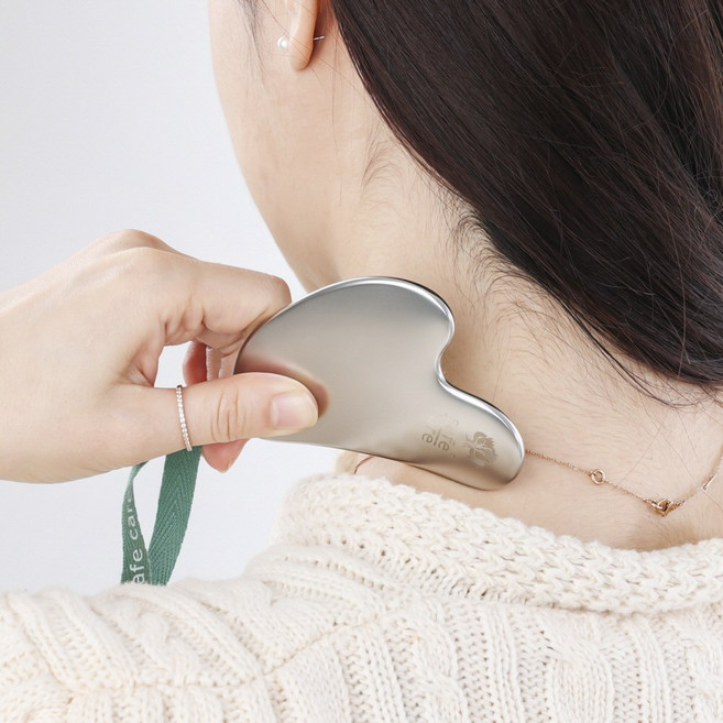 하트 괄사 마사지 바디 얼굴 턱 어깨 두피 경락 종아리마사지기 더스트백 증정, 1개