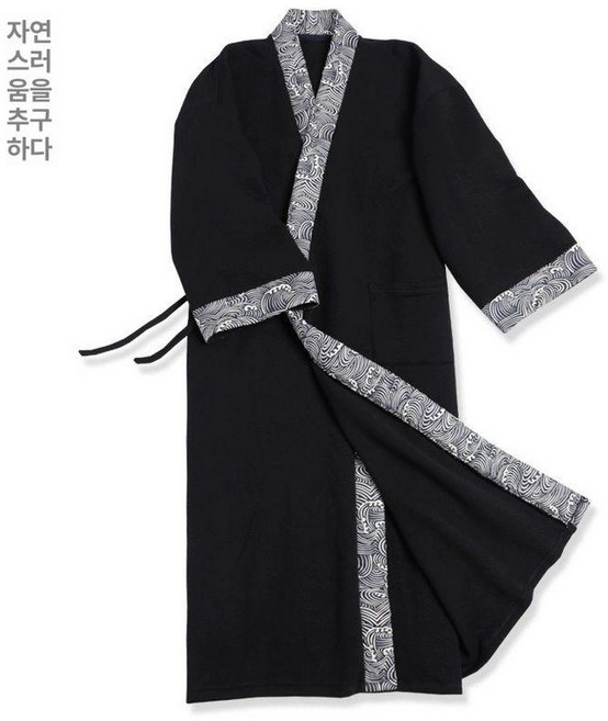 기모노 잠옷 일본식 파자마 유카타 남성용 실내 가운 두