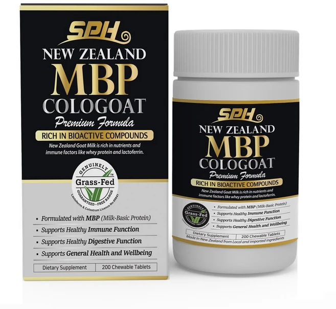 100% 프리미엄 SPH 청정 뉴질랜드산 산양 초유 MBP (초유단백질) 200정, 1개 - 쿠팡