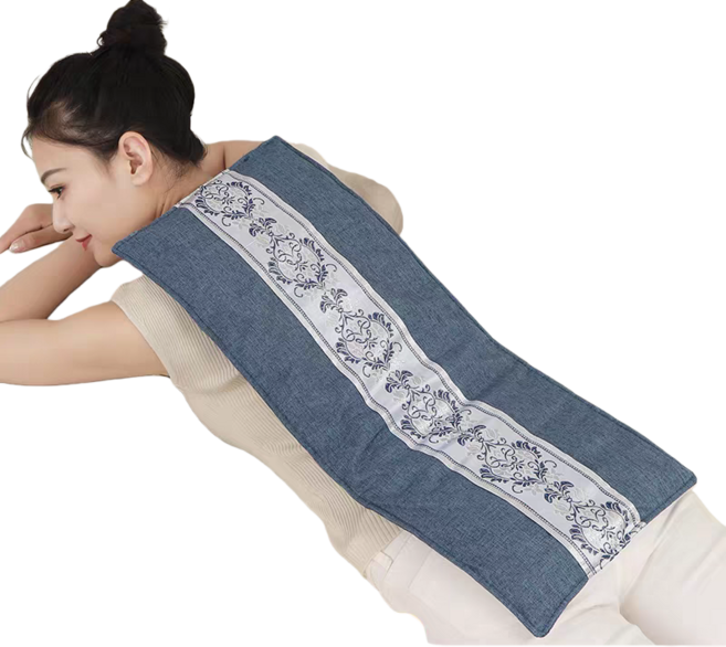 WIRQO 9단 쑥 찜질 전신 찜찔기 쑥찜질 전기 온열 찜질기 허리 배 복부 찜질매트, 블루