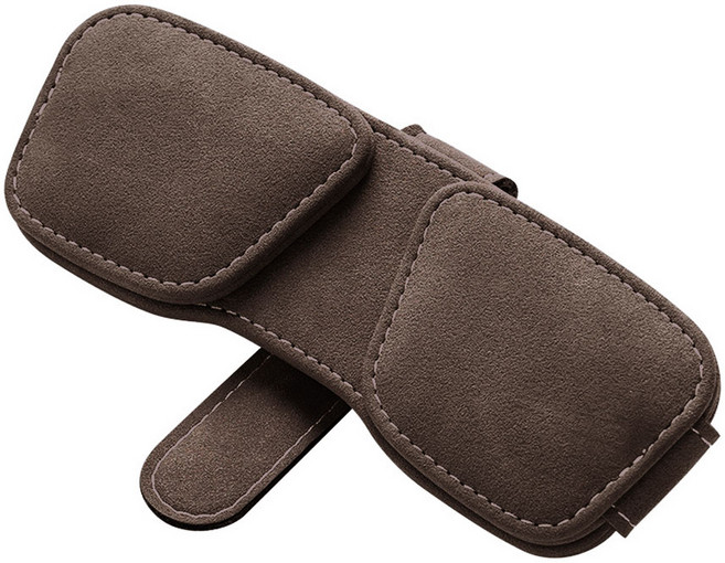 준랩 차량용 선글라스 클립 썬바이저 자석형, 브라운, 1개