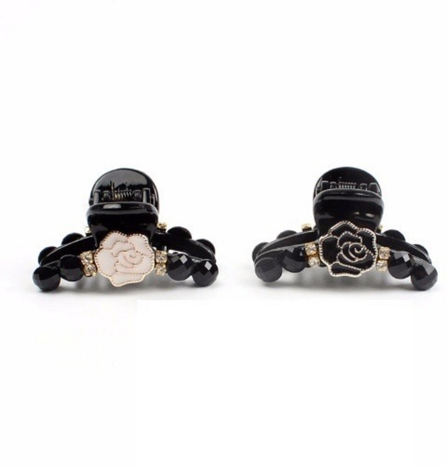 NEOGLORY JEWELRY 山茶花水鑽髮夾 鯊魚夾