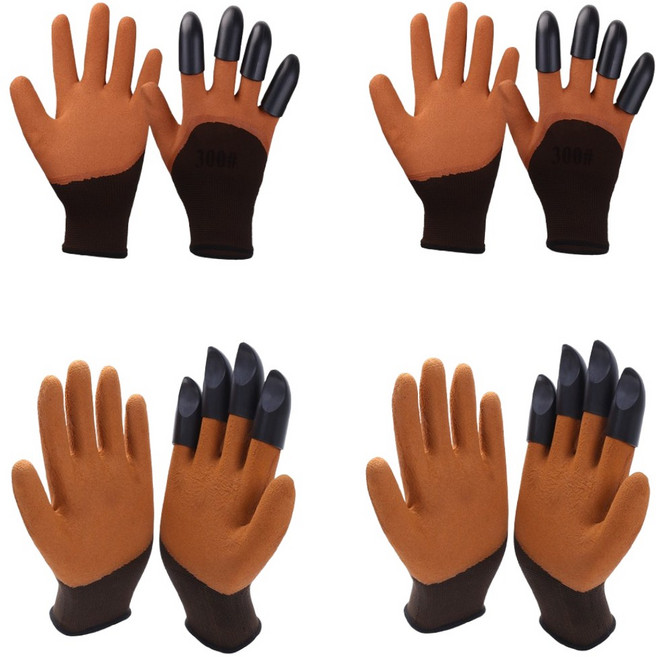 캐쉬템 텃밭 땅파기 화단 꽃심기 가꾸기 호미장갑 원예용 한손 장갑, 4개