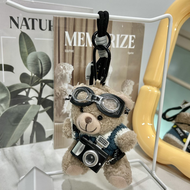 욘무 곰돌이 인형 키링 카메라 곰돌이 키홀더