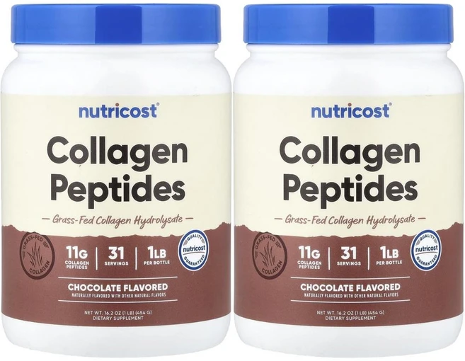 뉴트리코스트 콜라겐 펩타이드 초콜릿 Nutricost Collagen Peptides Chocolate 454g, 2개 - 쿠팡