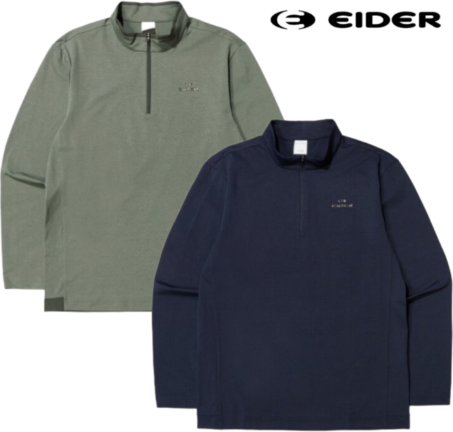 [정가: 89 000원] 아이더 남성 봄 가을 경량 기능성 긴팔 반집업 티셔츠 등산 트레킹 골프 헬스 러닝 데일리 아웃도어 상의