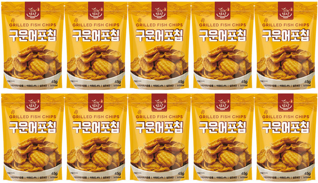 건어물밥상 구운어포칩, 10개, 45g