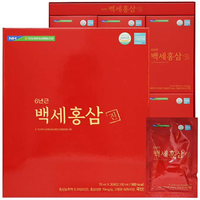 지라산마천농협 6년근 농협 백세홍삼진 30포 X 1박스, 1개, 2.1L