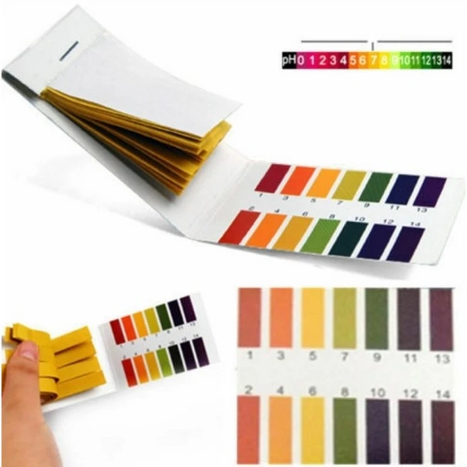 pH 테스트지 시험지 1~14 범위 80매 - 산도 측정용 지시약 페이퍼 / 수질 토양 테스트 키트, 1세트 - 쿠팡