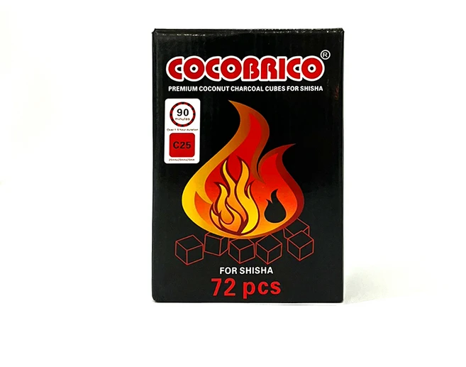 코코넛숯 1kg (72Pieces) 야자숯 후카 시샤 연료 바비큐 그릴 텐트 구이 용품 번개탄 차콜 석쇠 장작 버너 토치 난로, 1세트 - 쿠팡