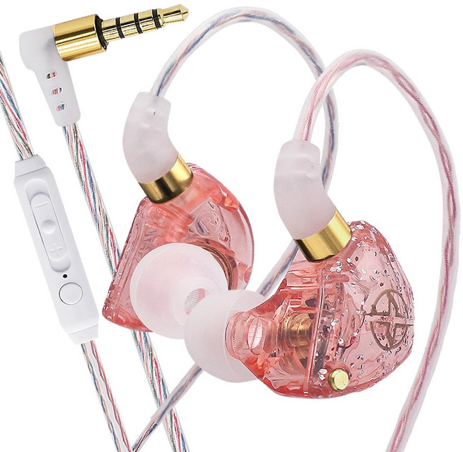 메니폭스 유선 이어폰 인이어 aux 3.5mm, 로즈펄, 360-MFQ