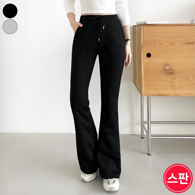 바비팩토리 여성용 롱/숏 스판 좋은! 밴드 부츠컷 트레이닝 바지 긴바지 팬츠