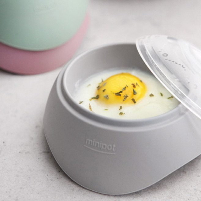 라이크홈즈 전자레인지 계란후라이 에그 메이커 계란 반숙기 3color, 그레이, 1개