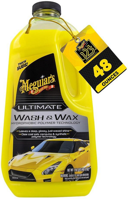 MEGUIAR'S Meguiar's G17748 얼티밋 워시 앤 왁스 1.3kg 1.4L (48온스) 옐로우