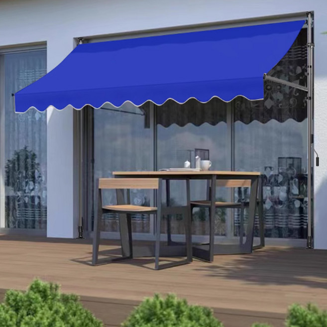 어니싱 무타공 어닝 천막 테라스 차양막 매장 그늘막, 코발트