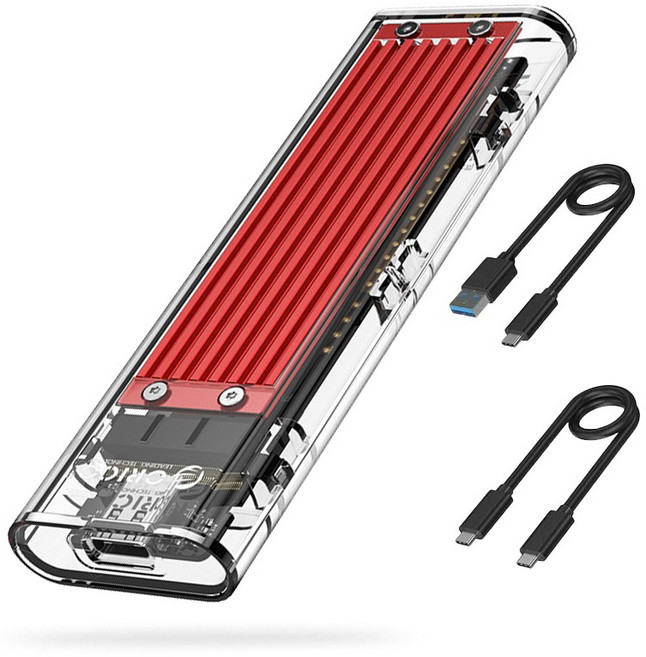 오리코 M.2 NVME 10Gbps C타입 외장 SSD 케이스 TCM2-C3, 빨강, 1개