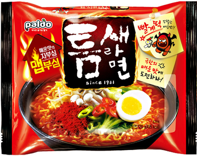 팔도 틈새라면 빨계떡, 12개