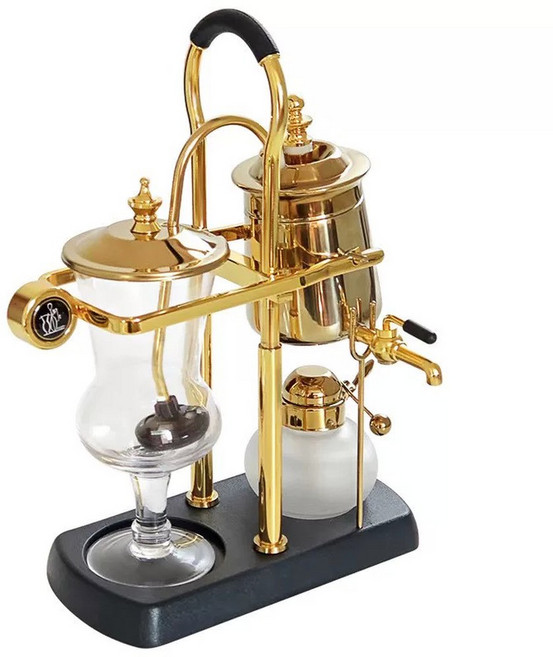 벨기에 커피 포트 밸런싱 사이펀 메이커 사이펀 메이커 차와 커피를 위한 우아한 디자인, gold