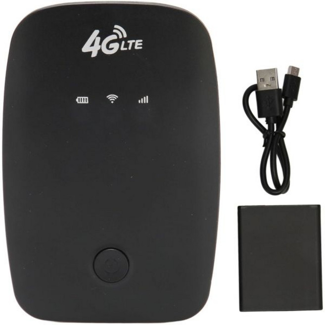 Tyenaza 4G LTE 모바일 WiFi 잠금 해제 2100mAh 배터리 고속 휴대용 여행 핫스팟 미니 라우터SIM 카드 슬롯 블랙 포함 유럽 버전, European Version