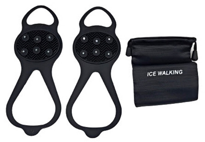 아이스워킹 휴대용 아이젠 빙판길 미끄럼방지 1세트, S (신발사이즈 210-245mm)