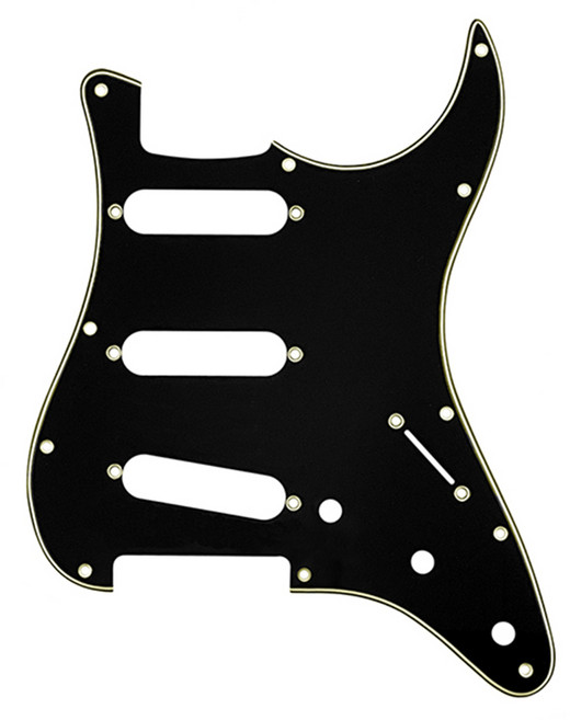 펜더 스트랫 호환 픽가드 싱싱싱 11홀 검정 Fender Pickguard 11hole Black, 1개