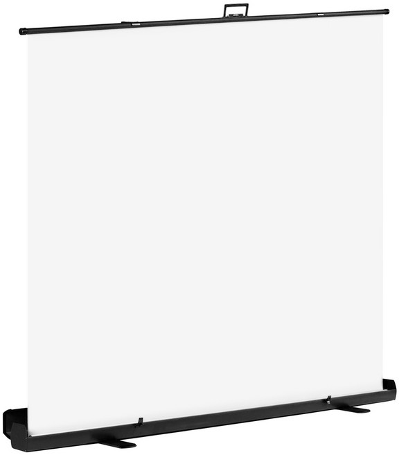 VDR-M162W 포터블 이동식 화이트 풀업 롤스크린 165X200cm (스튜디오 브이로그 사진 영상 촬영 및 빔프로젝터 배경 등), 1개