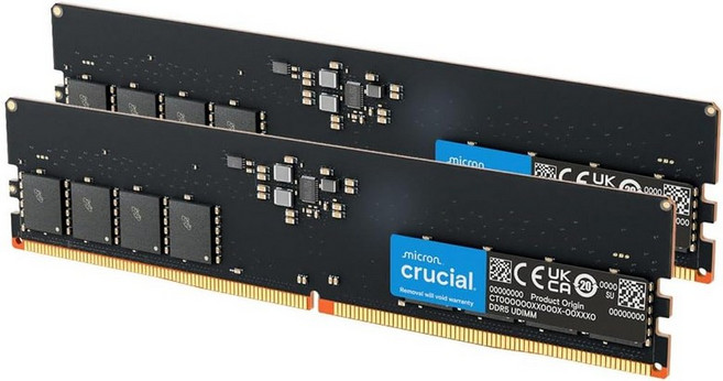 중요한 16GB DDR5 RAM 4800MHz CL40 데스크톱 메모리 UDIMM 288핀 12세대 인텔 코어 및 AMD 라이젠 7000 - CT16G48C40U5와 호환됩니다