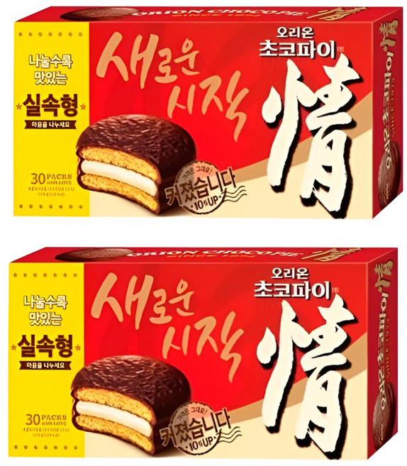 오리온 초코파이 30개입 2개, 1.17kg