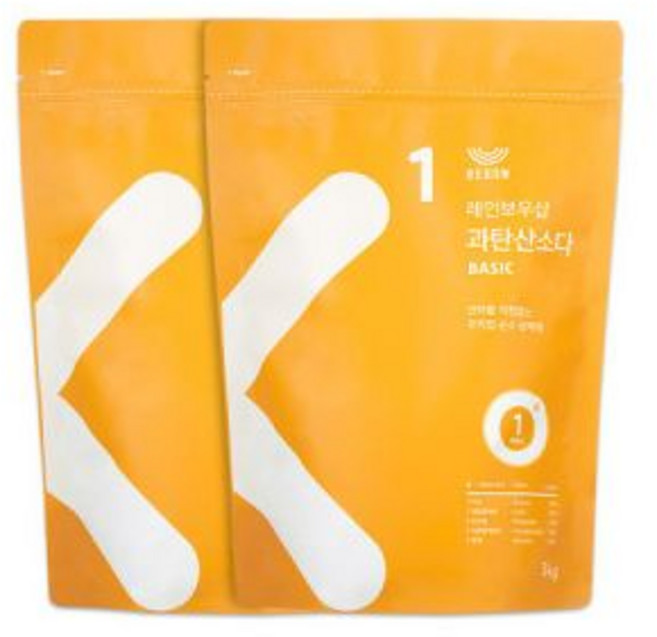 레인보우샵 과탄산소다 베이직 3kg 2개입 산소계표백제 세탁세제, 1세트